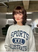 髪質改善　くびれヘア　アプリコットオレンジ　ハイライトカラー