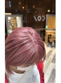 ピンクベージュボブ