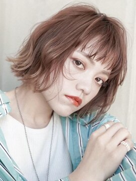 ギークス(GEEKS) 【GEEKS渋谷】レイヤーボブ/ショコラピンク/冬カラー/伸ばしかけ