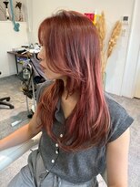 リルーム(re-room) ブリーチカラー/ピンクレッド/顔まわりレイヤー