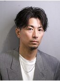 毛流れ センターパート フェザーショート 鹿児島メンズ