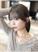 *20代30代40代◎小顔薄め前髪顔まわりレイヤーカット表参道