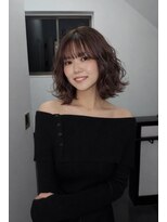 ヘーゼル 博多(HAZEL.)&nbsp;外ハネくびれウェーブボブ