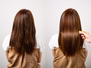 半個室サロン ring spa＆treatment 新静岡店【7月上旬オープン（予定）】の写真/柔らかい手触りでつい触りたくなるようなツヤ髪へ…＊髪質で叶わないと諦めていたストレートも手に入る◇