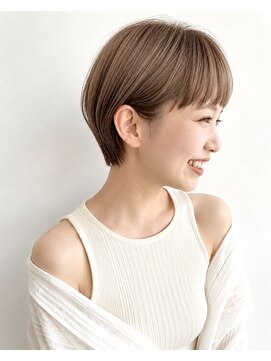 ウィールール 栄町店(WE RULE) 札幌ショートボブ×ミルクティーベージュ丸みショート