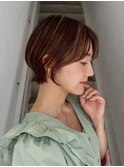 ショートカット/髪質改善縮毛矯正白髪ぼかしレイヤーカラーボブ