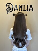 ダリア(Dahlia) 韓国風巻き髪ロングスタイル×オリーブベージュ