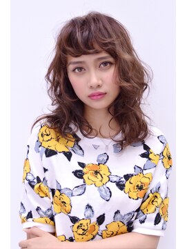 ナンバースリー 溝の口店(Number Three) カジュアル系グレージュアッシュゆるセミディ【N°３溝の口店】