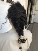 編み込みアレンジ