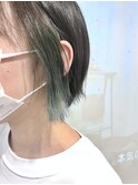 ボブ/インナーカラー/ミントアッシュ