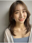 顔まわりレイヤー シースルーバング