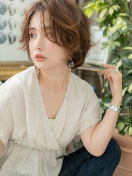 カバーヘア イヴ 戸頭店(COVER HAIR EVE) アシンメトリー外国人風小顔ゆるふわショートc5戸頭20代30代40代