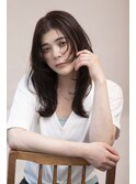 顔まわりレイヤー大人カジュアル