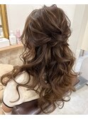 ハーフアップ