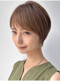 30代40代大人女性/前髪ありショートボブ/ショートヘア/髪質改善