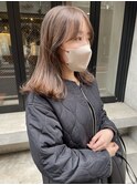 【松本咲花】ブリーチなしチョコレートベージュ春カラー韓国風