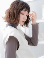 モッズヘア 越谷(mod's hair) 斜めバンググレーベージュ前下がりくびれボブc5越谷20代30代40代