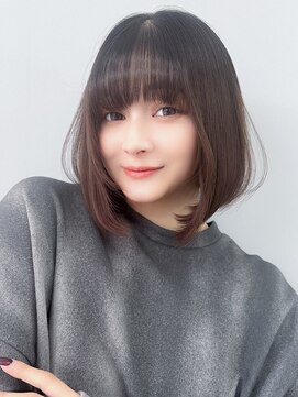 ラフィスヘアートゥルー 葛西店(La fith hair true) 【La fith】ワンカールボブ×ふんわりボブ×ダークチョコレート