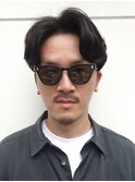 大人なメンズセンターパートパーマスタイル