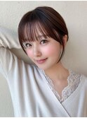後れ毛が可愛い顔周りレイヤー/ナチュラルアッシュ/顔周り