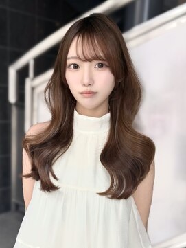 韓国ヘア くびれヘア オリーブベージュ