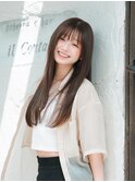 韓国風レイヤーカット顔まわりレイヤーくびれミディアムレイヤー