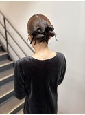 大人気20代30代◎結婚式成人式卒業式ツインテールリボンアレンジ