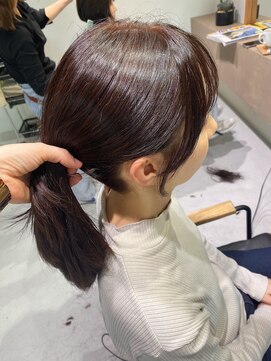 結んでも可愛い顔まわり