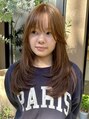 オッジ 西新店(Oggi)&nbsp;透け感のあるオリーブベージュ×ロングレイヤーでこなれ感抜群◎