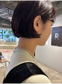 栗色ブラウン　ボブ