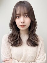 リタ 枚方(Rita)&nbsp;夏カラー暗め顔周りレイヤーミディアムブリーチなし涼しげ