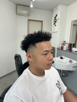 岡田理髪処 ツイストパーマ×フェード