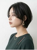 大人可愛い30代40代50代小顔マッシュショート丸みショート