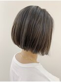 前下がりボブ×ハイライトカラー_TREAT浦安
