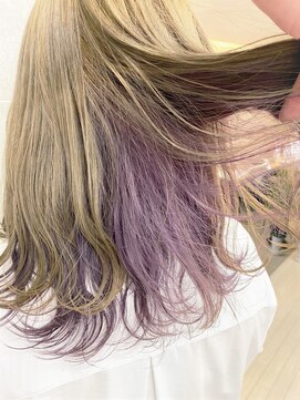 サンクレポ 人気☆インナーカラー/ラベンダーグレージュ　佐藤拓哉