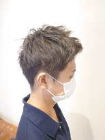 アフィックス ヘア 水天宮前店(affix hair) かき上げスタイル×くすみブルー