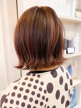 キャアリー(Caary) 福山イルミナカラー人気Caary外ハネピンクカラー/コーラルピンク