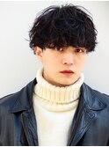 波巻きパーマメンズツイストスパイラルパーマツーブロック