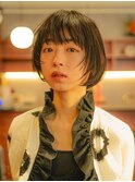 顔まわりにレイヤーを入れたショートボブ【中目黒】