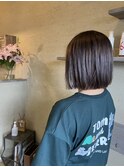 透明感のあるラベンダーカラーボブ