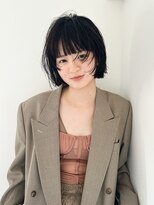 トゥコ(tuco)&nbsp;ミニボブ　外はね　黒髪　フェイスレイヤー　ボブウルフ