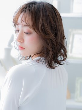 モッズヘア 越谷(mod's hair) 斜めバング乾かすだけひし形抜け感ボブパーマc5越谷20代30代40代