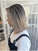 ハイライトバレイヤージュダブルカラーケアブリーチ20代30代40代