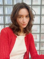 デジタルパーマ チェリーブラウン ニュアンス イメチェン