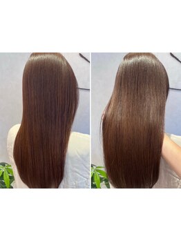 【厳選された薬剤】伸ばすだけじゃない！内巻きやまとまりが叶う日常を楽にする"Link"の柔らかストレート◎