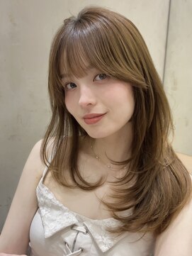 ロンドメリア 天神大名店(Lond Melia) 小顔に見せるミディアムヘア/韓国ヘア/ダブルカラー