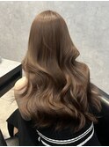 まろやかモカベージュ/大人上品なレイヤーカット/韓国ヘア