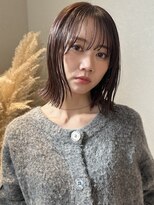 ノラギンザユー(NORA GINZA/U)&nbsp;切りっぱなし外ハネボブ艶暗髪シースルーバング