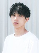 【ソフトニュアンスパーマ＋オン眉マッシュ】