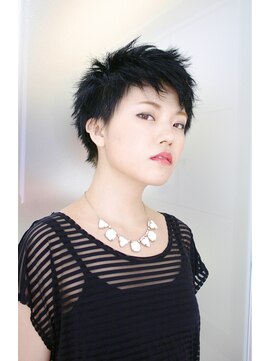 レンジシ オモテサンドウ(RENJISHI omotesando) 黒髪　無造作モードショート